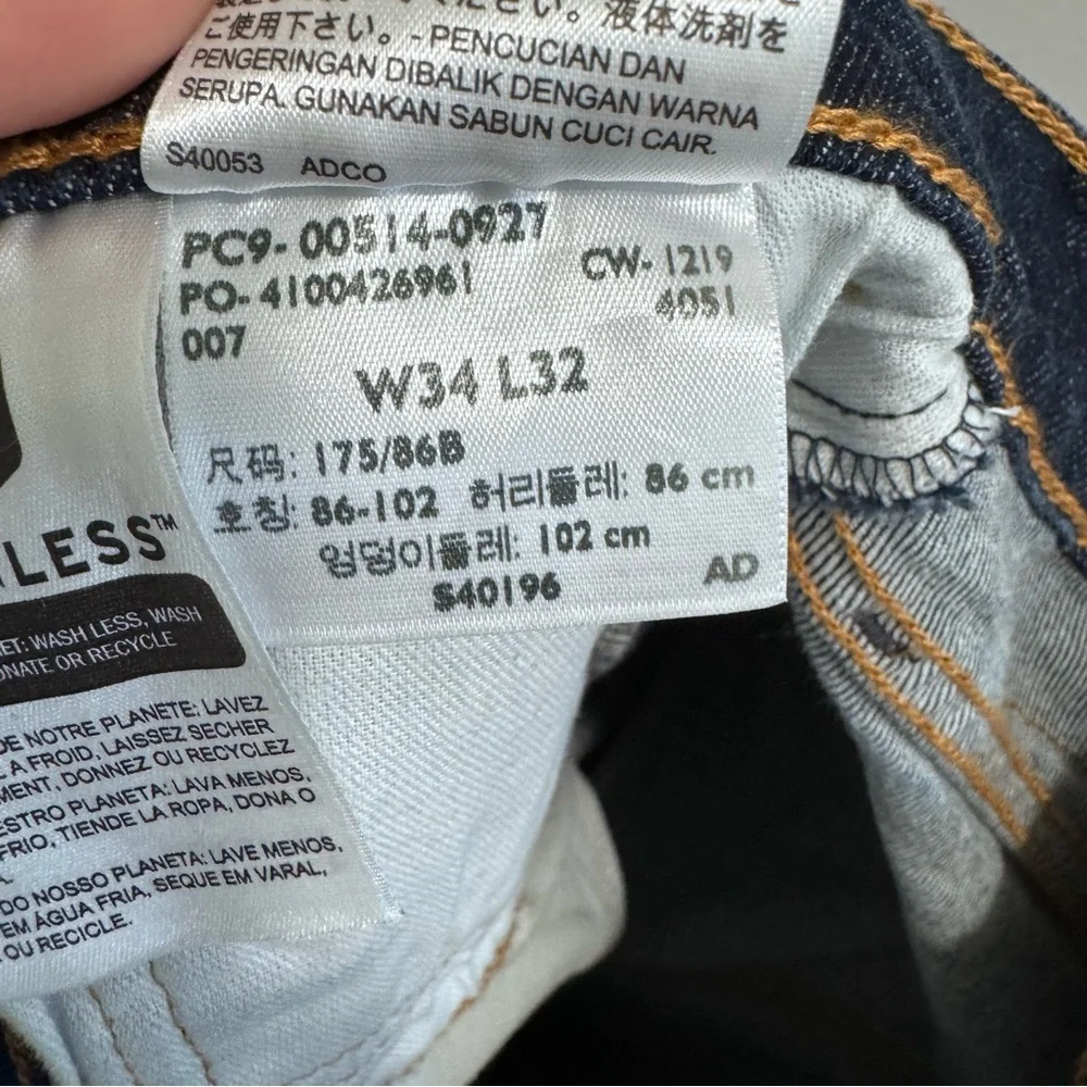 Men’s 514 Levi’s Dark Wash Size 34x32